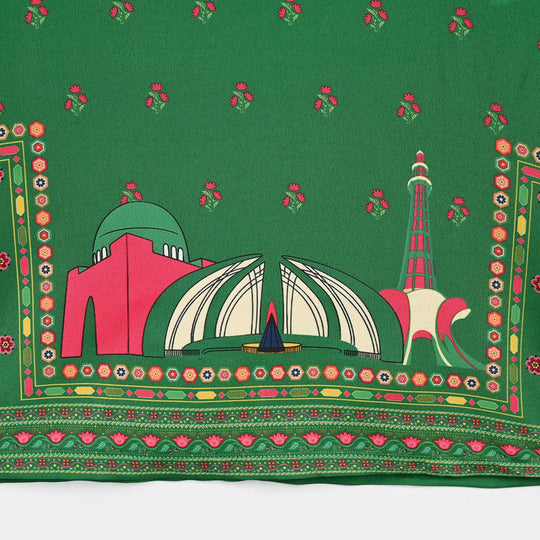 Girls Polyester Ind Kurti Azm-E-Pakistan-Green