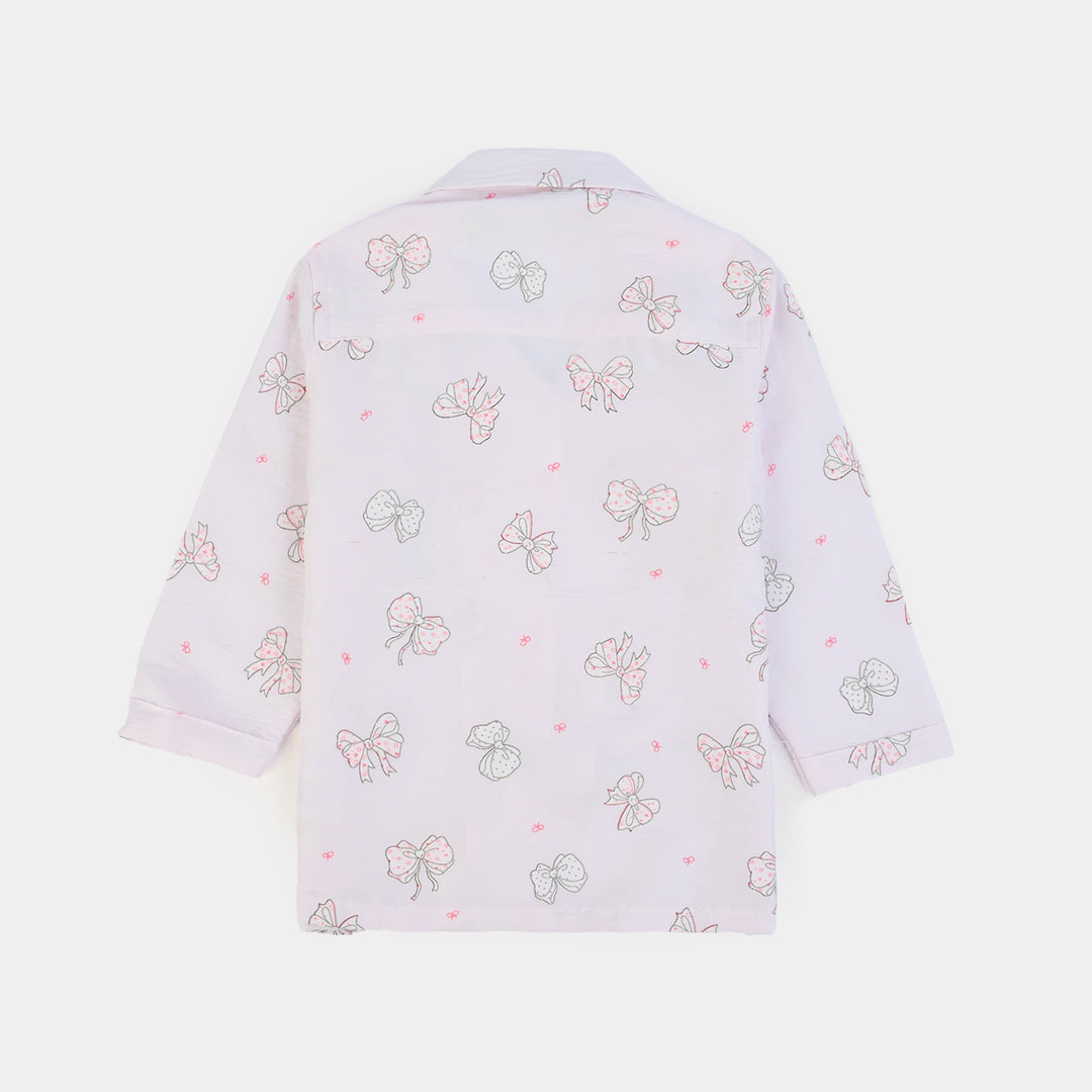 Infant Girls Linen Viscose Nightwear BOW