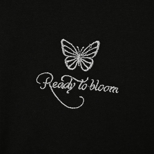 Girls Net Frock Butterfly Net-BLACK