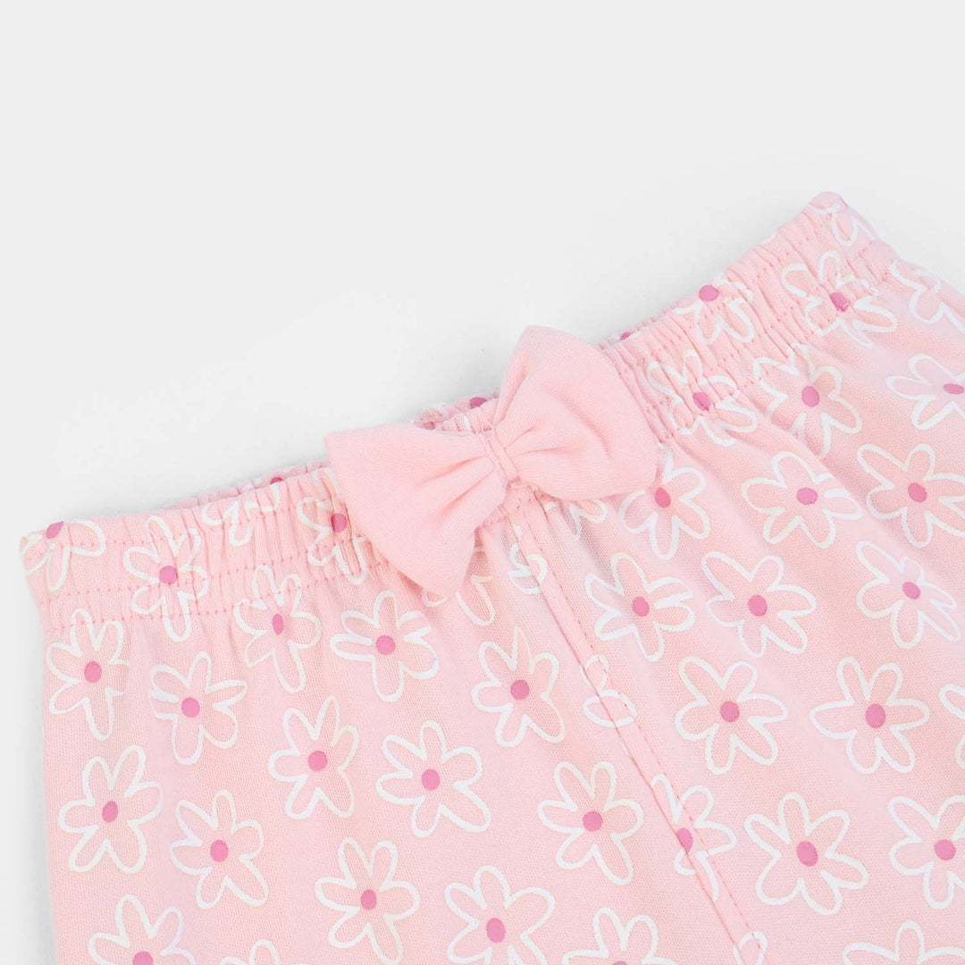 Infant Girls Cotton Interlock Suit Bloom-Pink