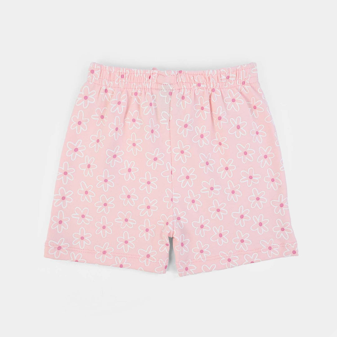 Infant Girls Cotton Interlock Suit Bloom-Pink