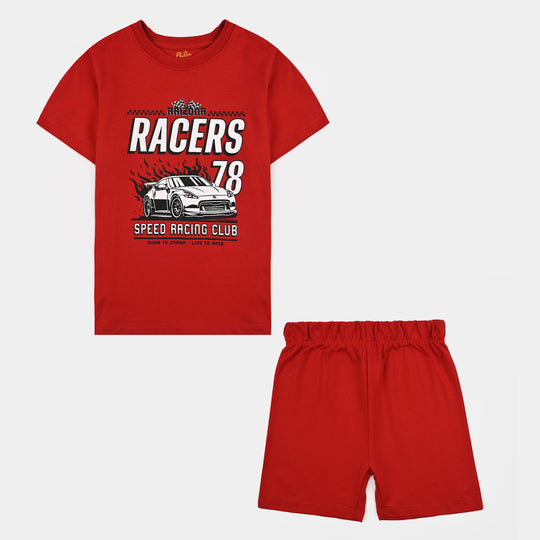 Boys Poly Cotton Jersey Night Suit RACERS