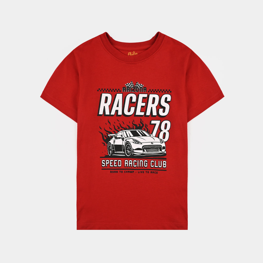 Boys Poly Cotton Jersey Night Suit RACERS