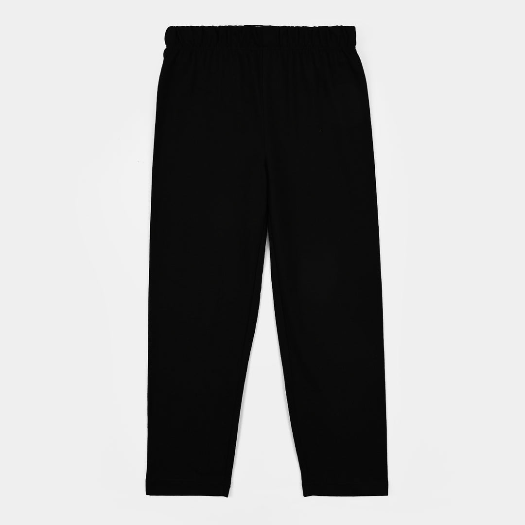 Boys Poly Cotton Jersey Night Suit Game-Jet Black