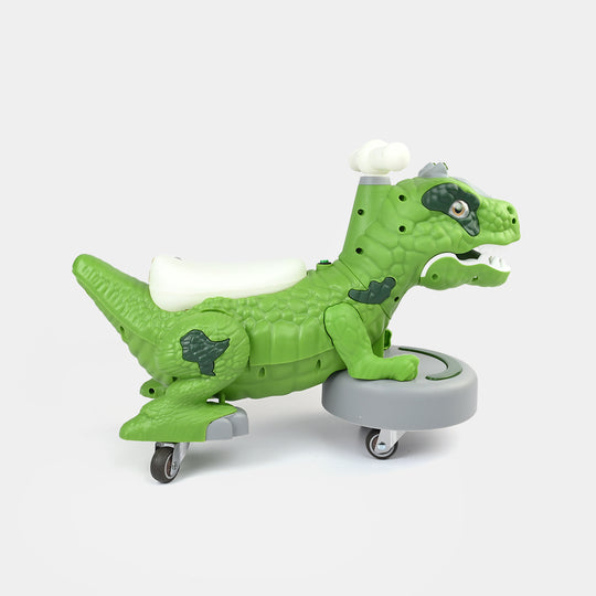 Dinosaur Ride-On Sliding Walker with Lights & Sound