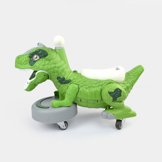 Dinosaur Ride-On Sliding Walker with Lights & Sound