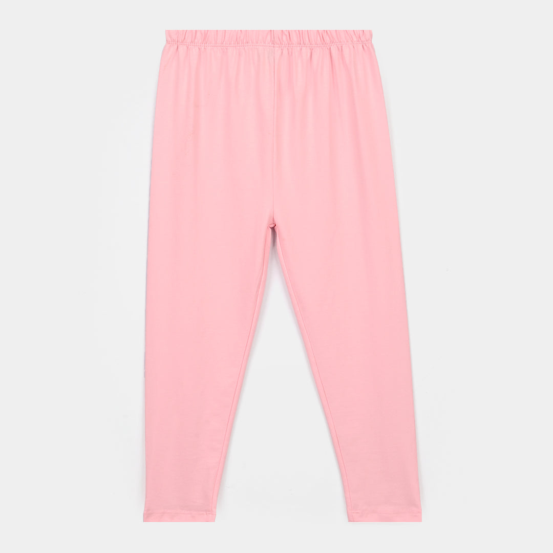 Girls Lycra Jersey Plain Tights - Pink