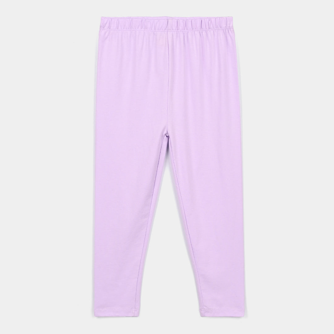 Girls Lycra Jersey Plain Tights Lilac