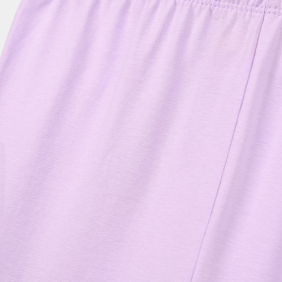 Girls Lycra Jersey Plain Tights Lilac