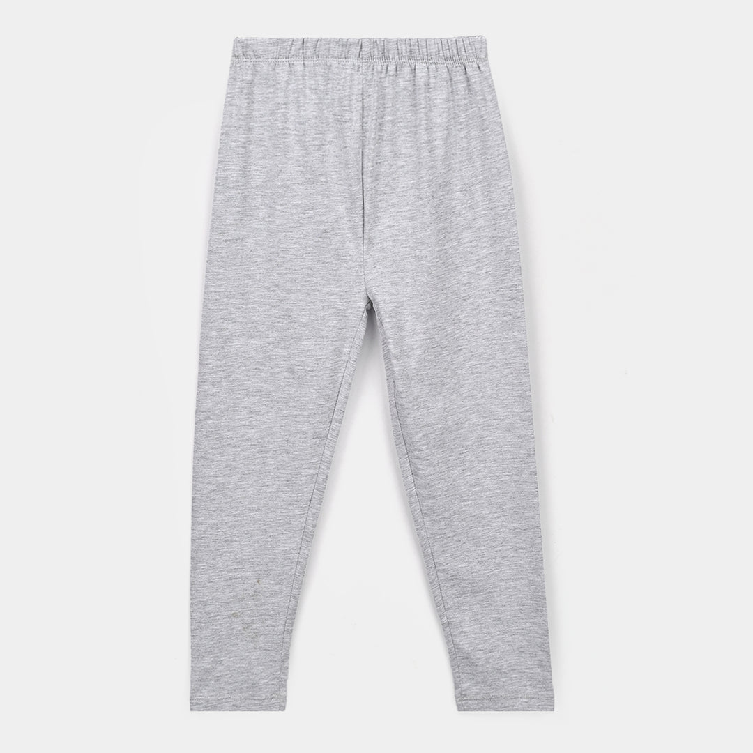 Girls Lycra Jersey Plain Tights H-Grey
