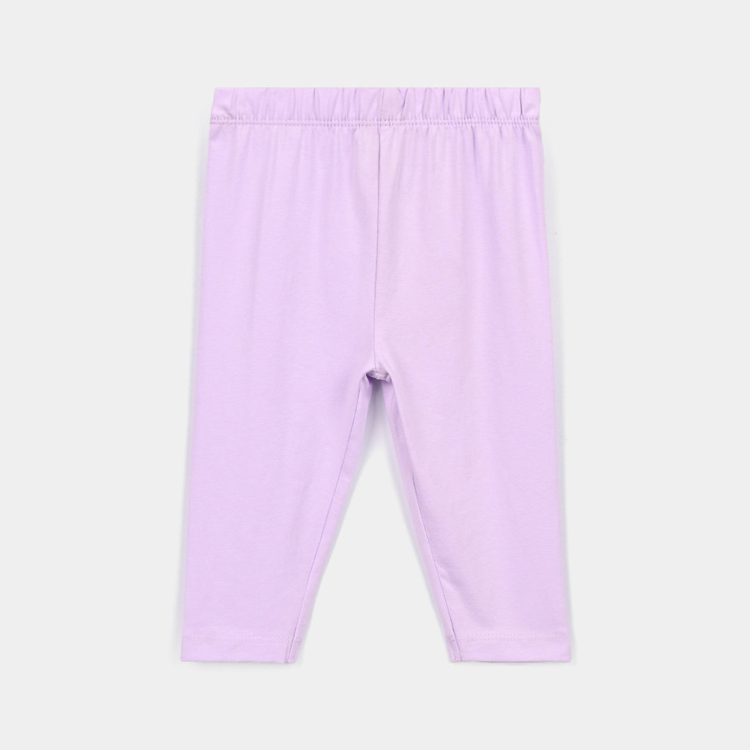 Infant Girls Lycra Jersey Plain Tights Lilac