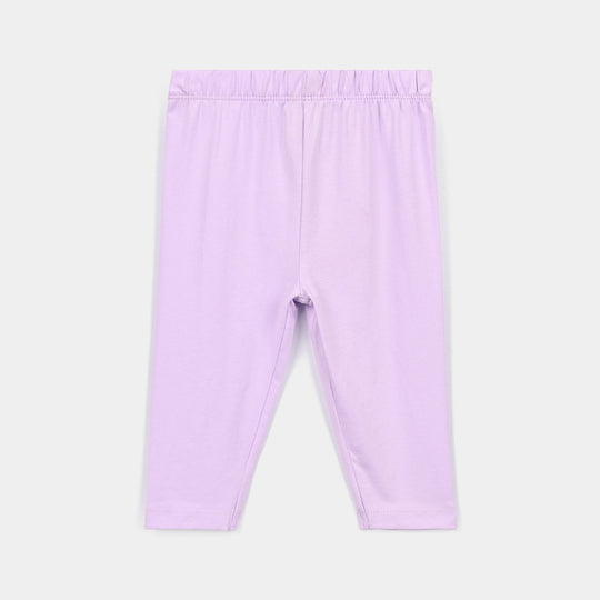 Infant Girls Lycra Jersey Plain Tights Lilac