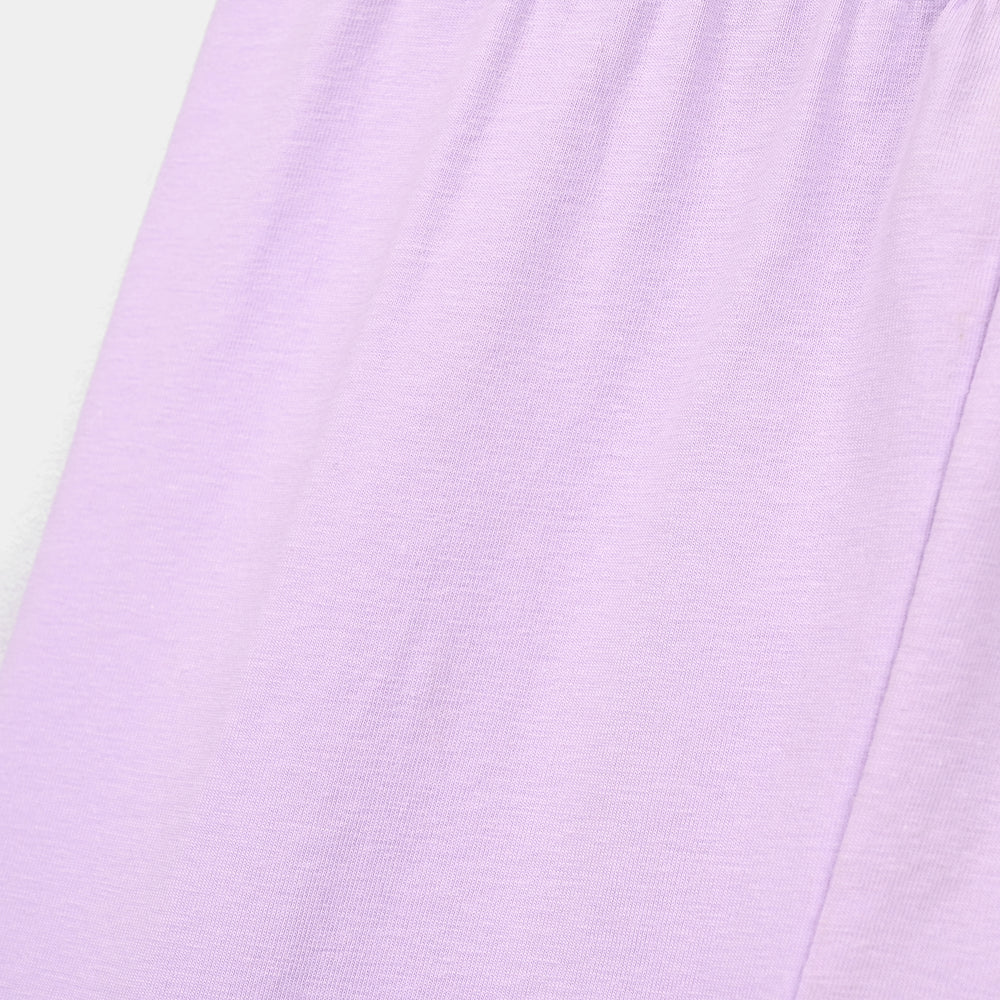 Infant Girls Lycra Jersey Plain Tights Lilac
