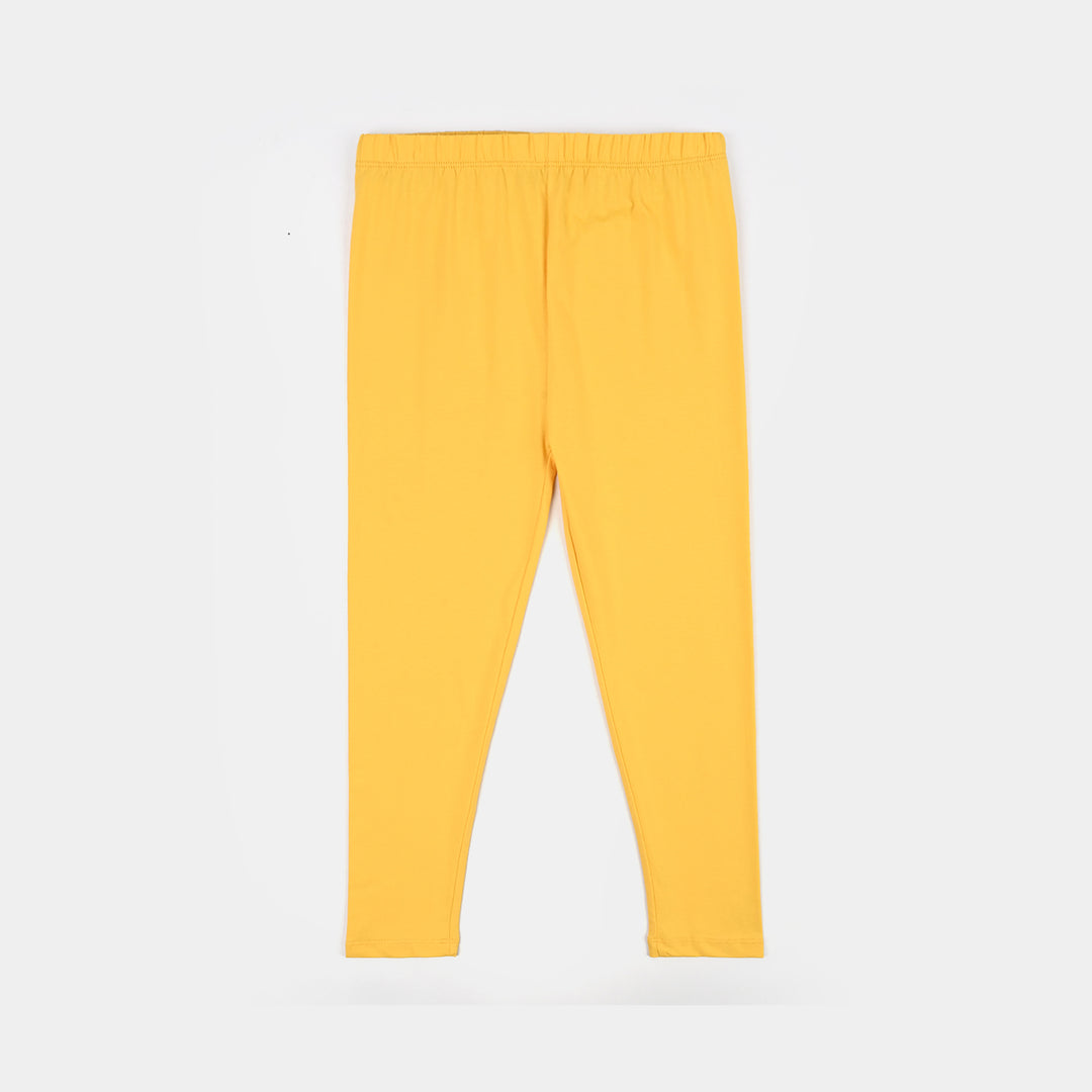 Infant Girls Lycra Jersey Plain Tights Yellow