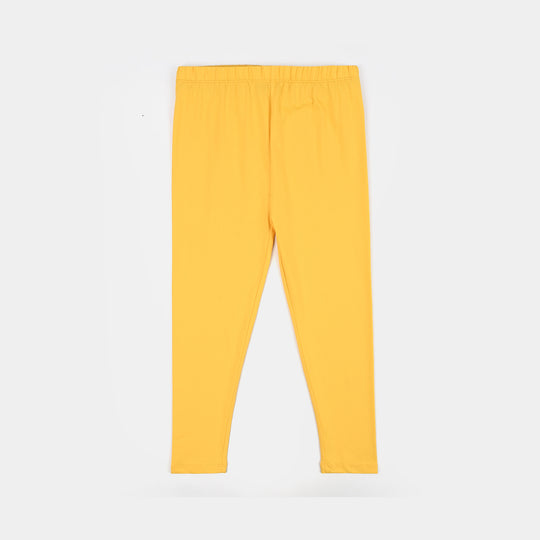 Infant Girls Lycra Jersey Plain Tights Yellow