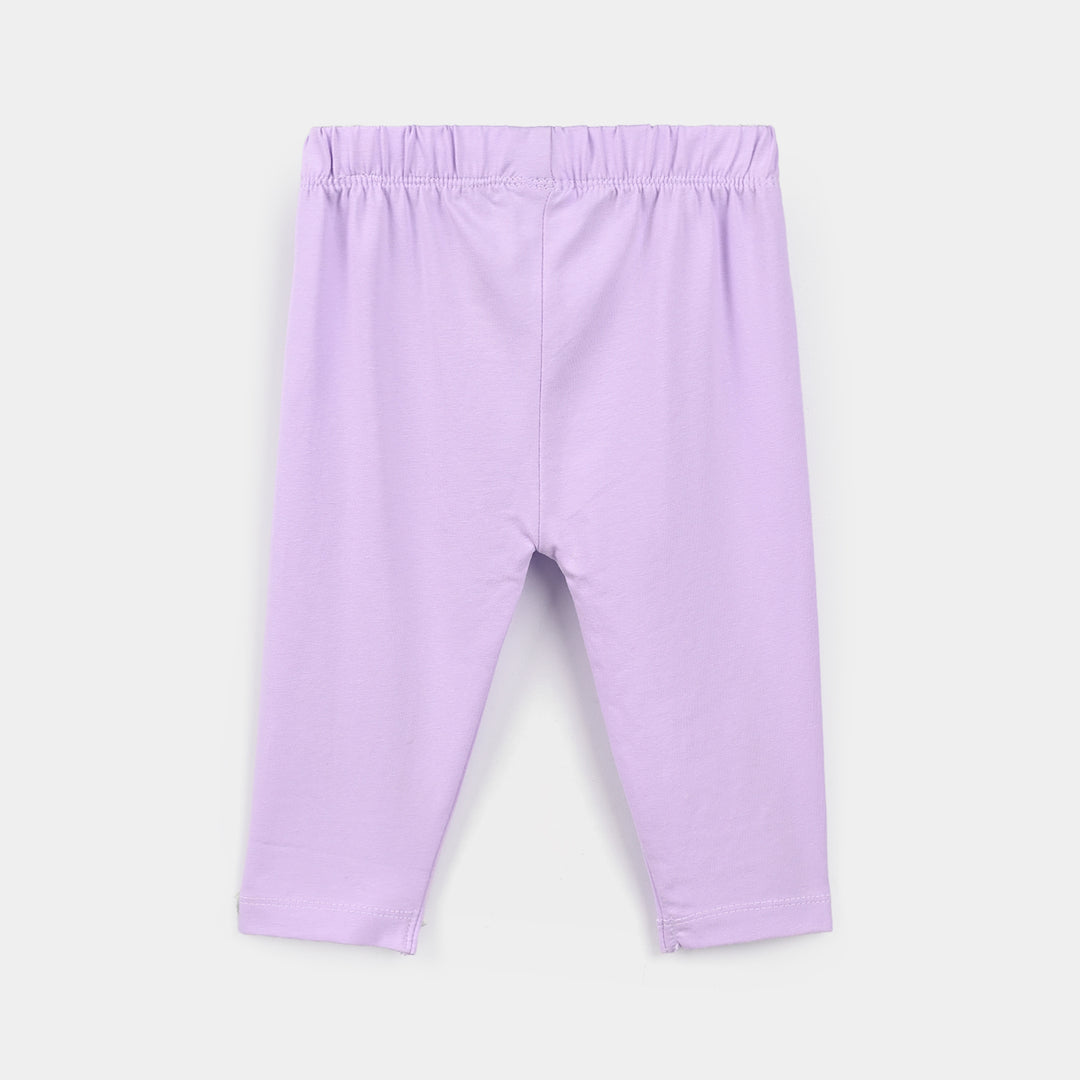 Infant Girls Lycra Jersey EMB Tights BUNNY-Purple