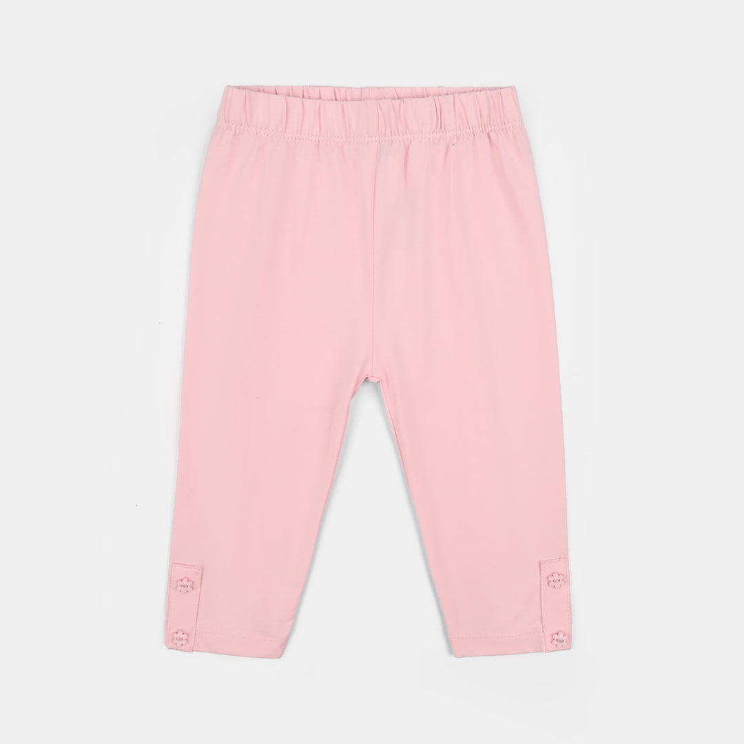 Infant Girls Lycra Jersey EMB Tights Flower & Strawberry-Candy.Pink