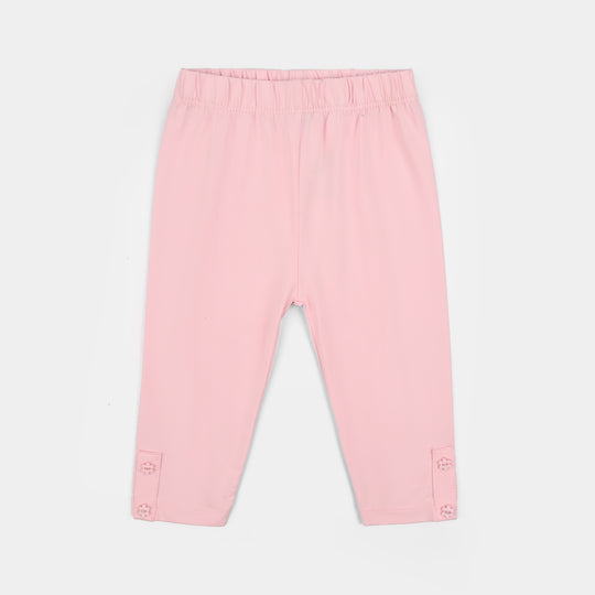 Infant Girls Lycra Jersey EMB Tights Flower & Strawberry-Candy.Pink