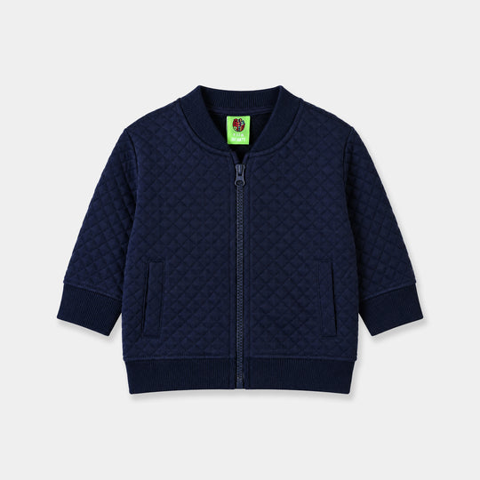 Infant Boys Quilted Jacket Bomber-BLUE