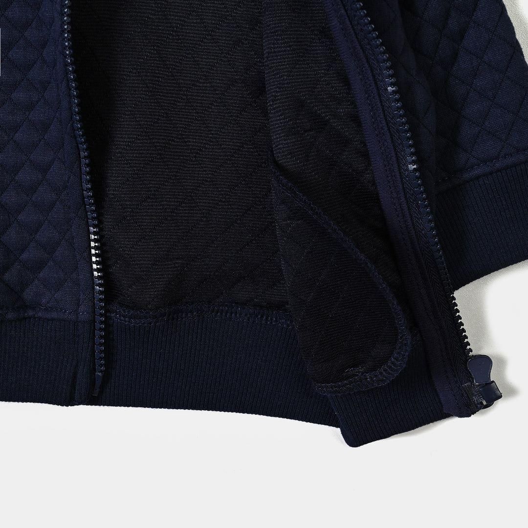 Infant Boys Quilted Jacket Bomber-BLUE