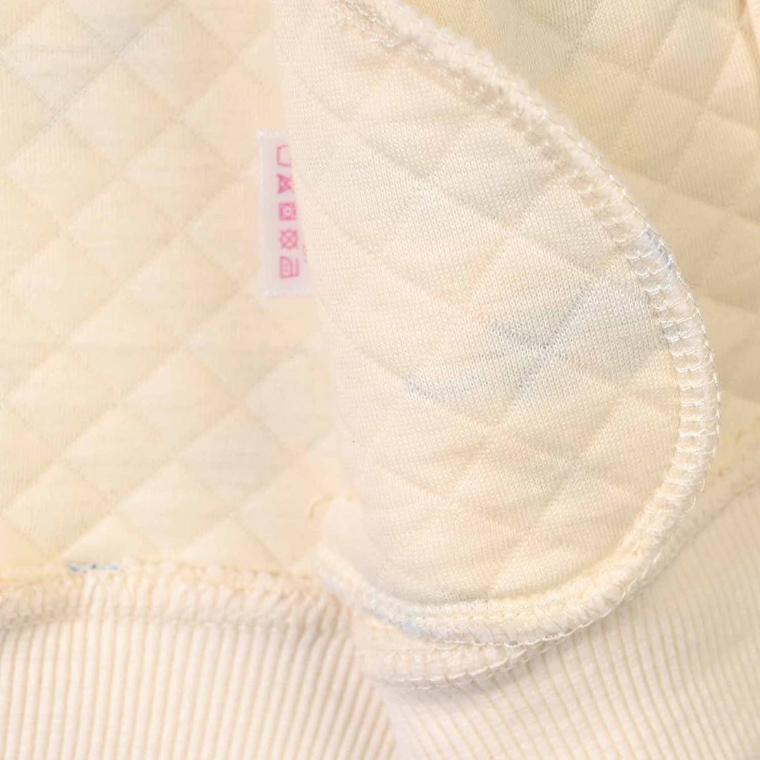 Infant Boys Quilted Jacket Dino Bomber- Beige