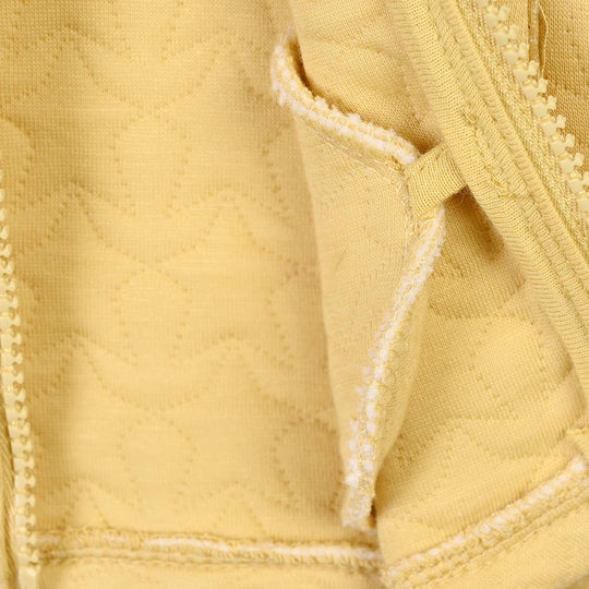 Infant Boys Quilted Jacket Yellow Mockneck-Yellow