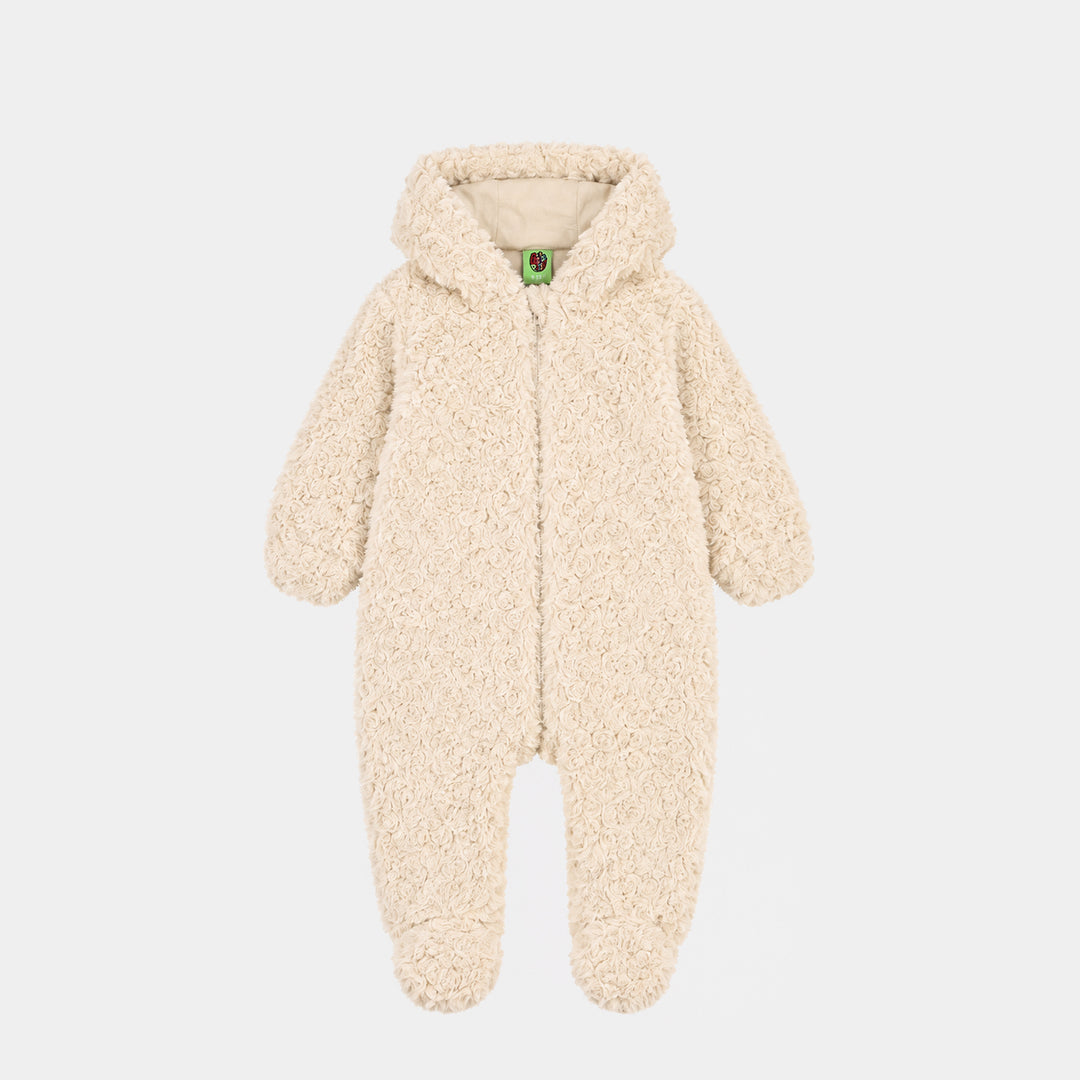 Infant Girls Sherpa Romper Cozy Vibe-OFF-White