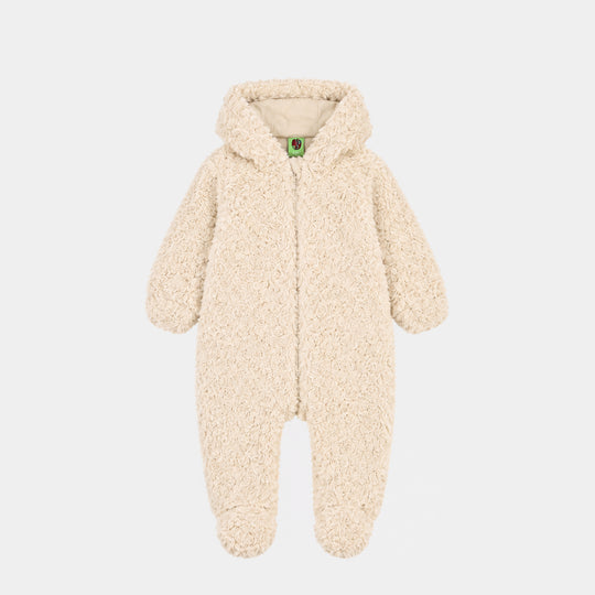 Infant Girls Sherpa Romper Cozy Vibe-OFF-White