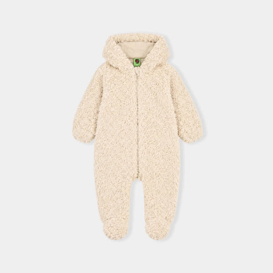 Infant Girls Sherpa Romper Cozy Vibe-OFF-White