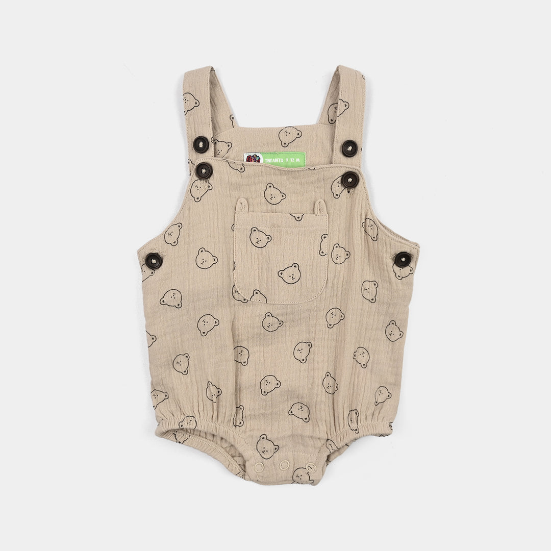 Infant Boys Gauze Knitted Suit-Bear Buddies-Lt.Brown