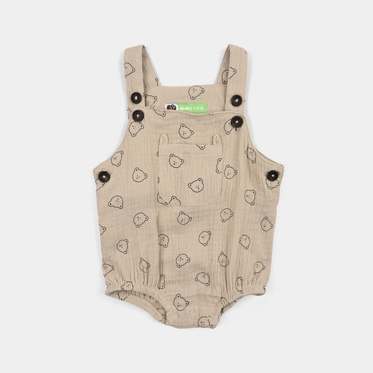 Infant Boys Gauze Knitted Suit-Bear Buddies-Lt.Brown
