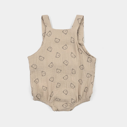 Infant Boys Gauze Knitted Suit-Bear Buddies-Lt.Brown