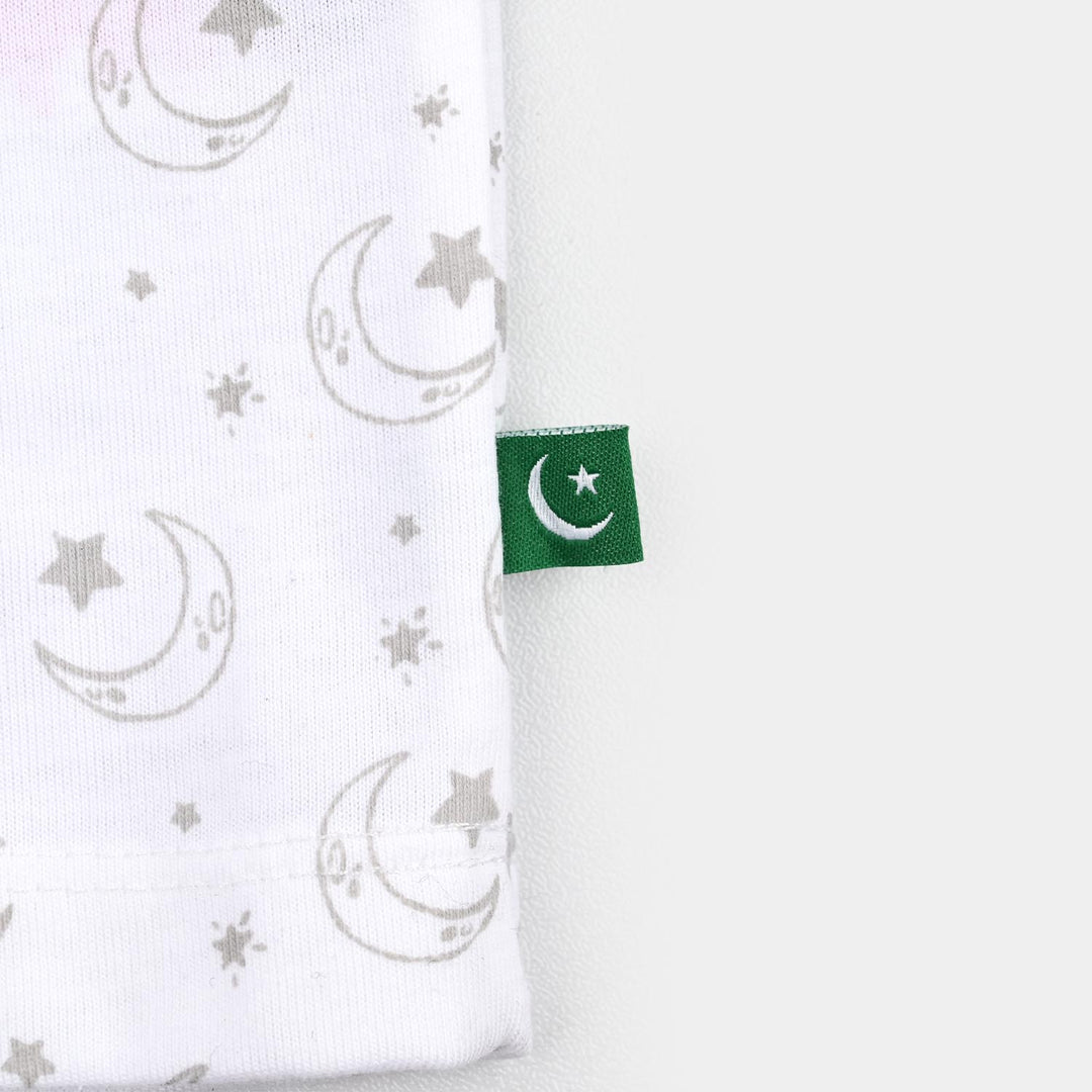 Boys Cotton Jersey T-Shirt Pakistan Zindabad-White