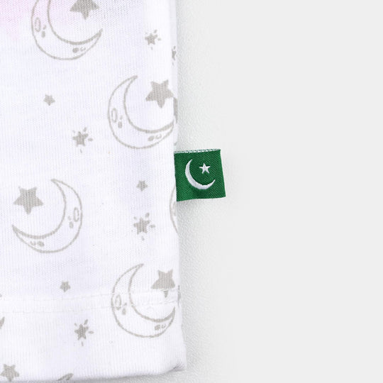 Boys Cotton Jersey T-Shirt Pakistan Zindabad-White