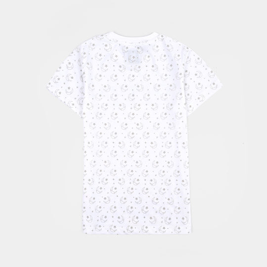 Boys Cotton Jersey T-Shirt Pakistan Zindabad-White