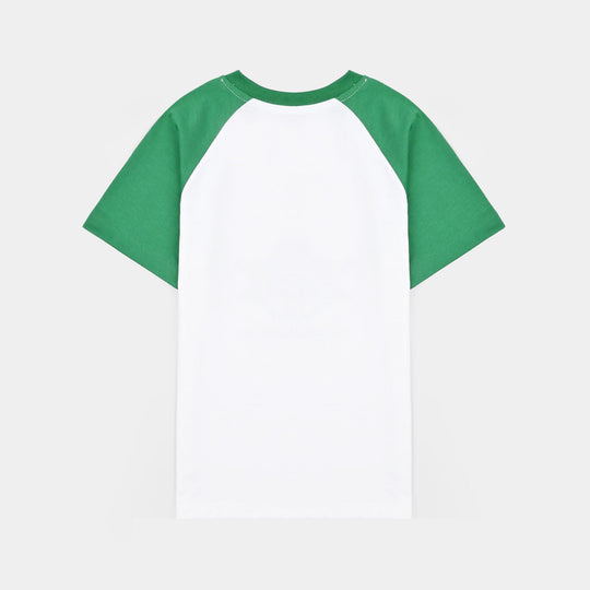 Boys Cotton Jersey T-Shirt Minar-e-Pakistan - White