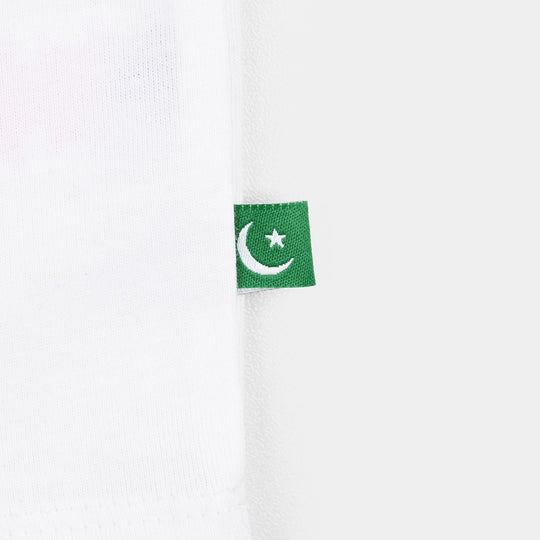 Boys Cotton Jersey T-Shirt Minar-e-Pakistan - White