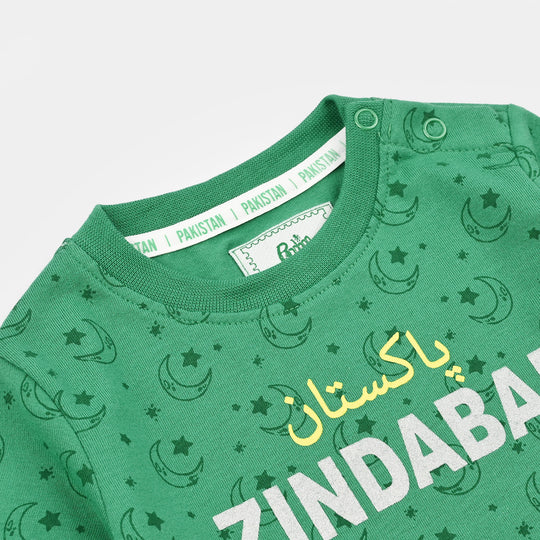 Infant Boys Cotton Jersey Suit Go Green