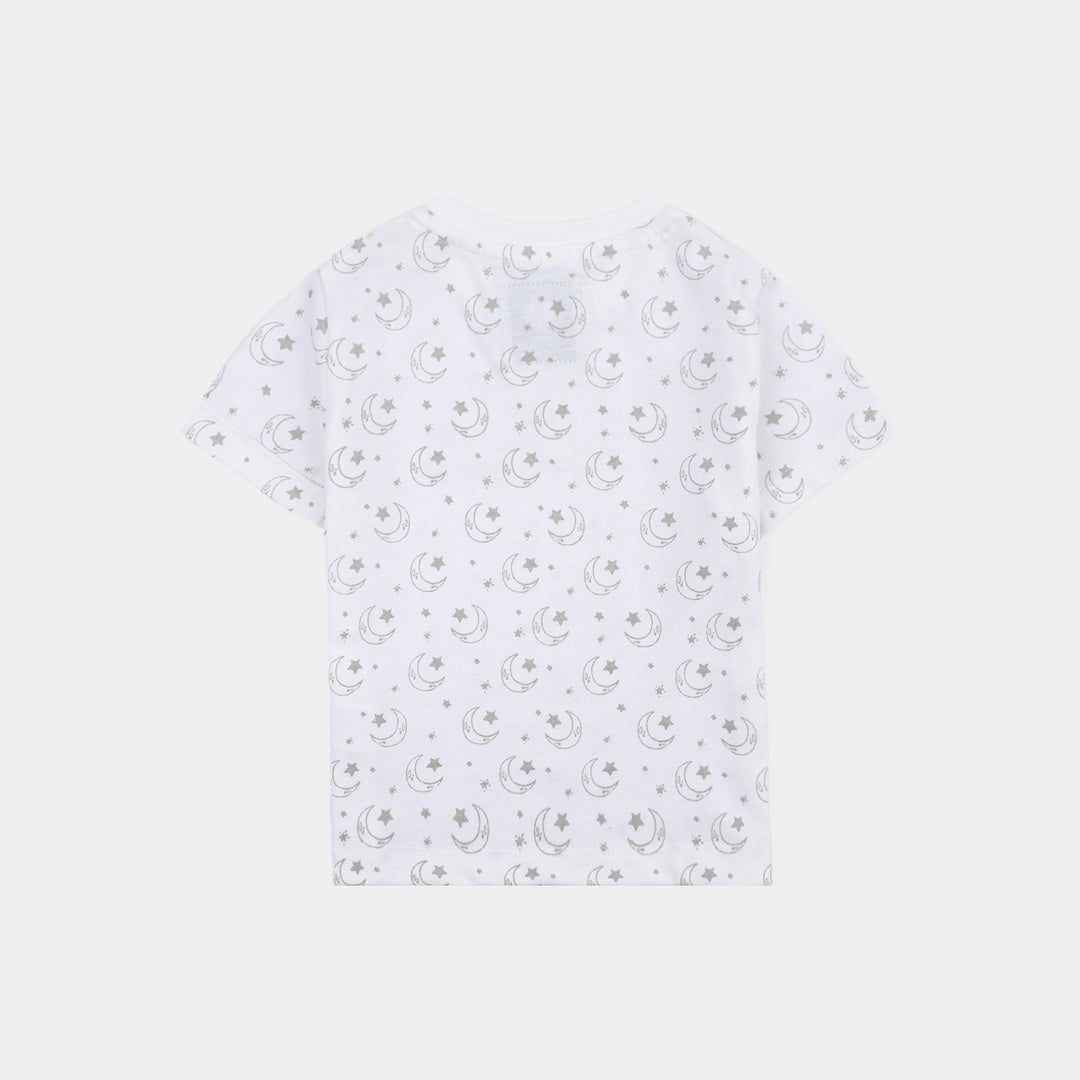 Infant Boys Cotton Jersey T-Shirt Pakistan Zindabad-White