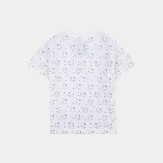 Infant Boys Cotton Jersey T-Shirt Pakistan Zindabad-White