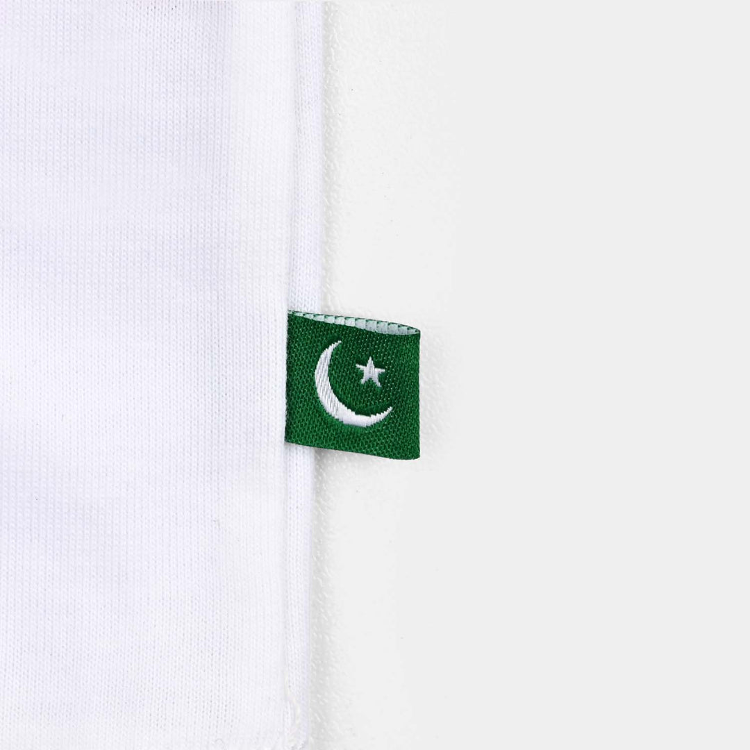 Infant Boys Cotton Jersey T-Shirt White Sequins Flag-White