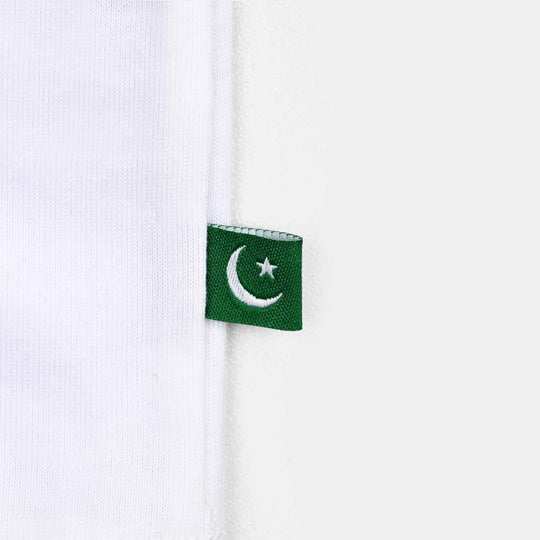 Infant Boys Cotton Jersey T-Shirt White Sequins Flag-White
