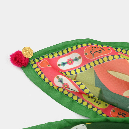 Girls Chiffon Independence Dupatta Mera Pakistan - Green