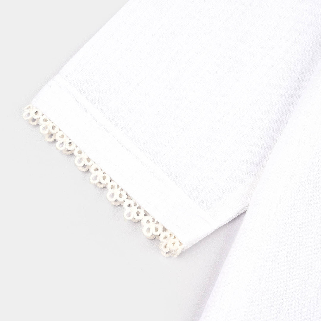 Infant Girls Cotton 2Pcs Basic White