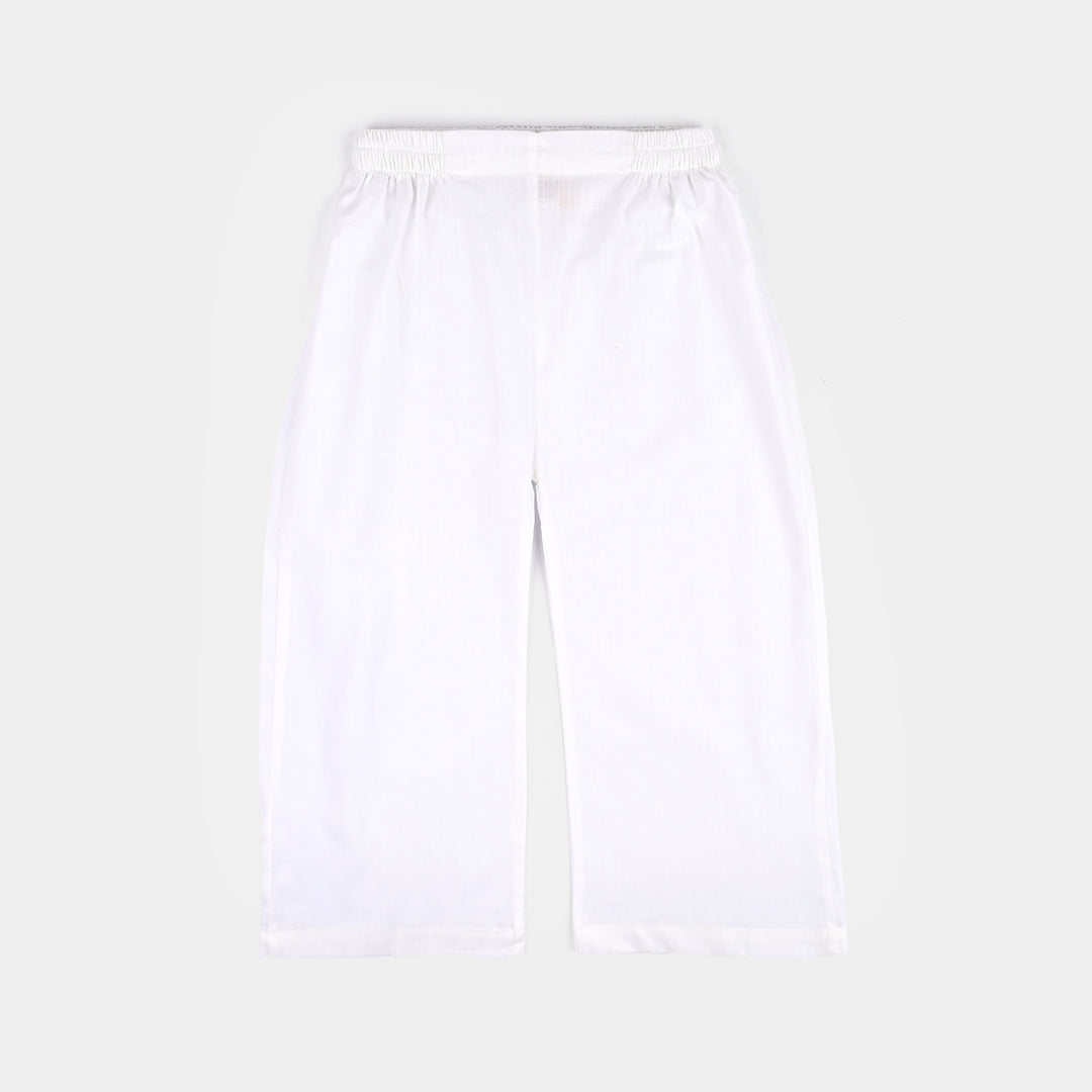 Girls Cotton 2Pcs Basic-White