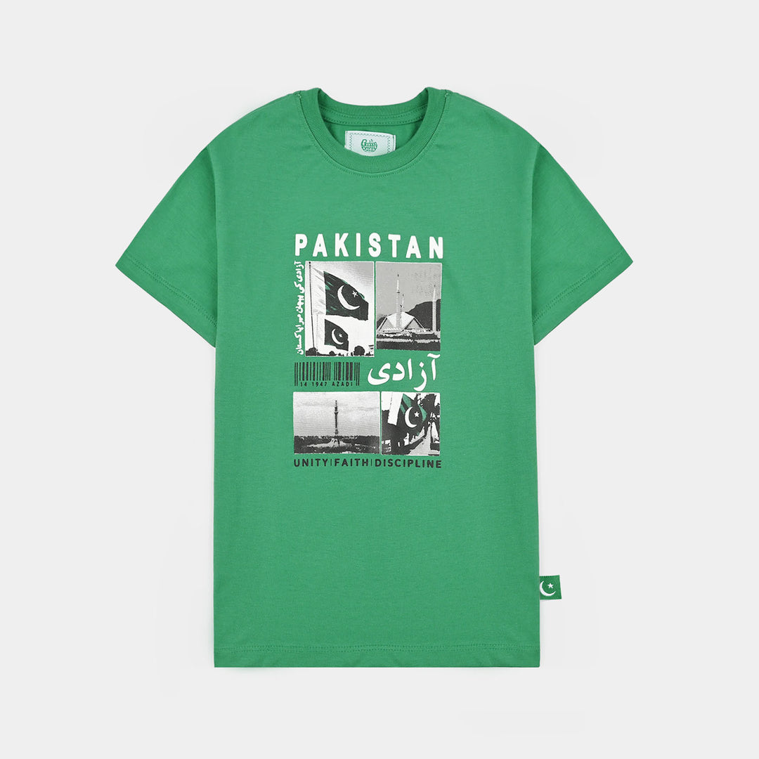 Boys Cotton Jersey T-Shirt Azaadi-Green