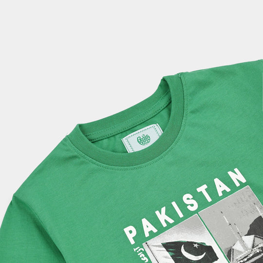 Boys Cotton Jersey T-Shirt Azaadi-Green