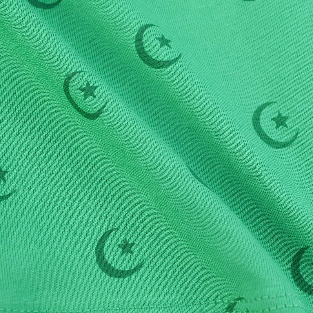 Boys Cotton Jersey T-Shirt Independence Day-Green