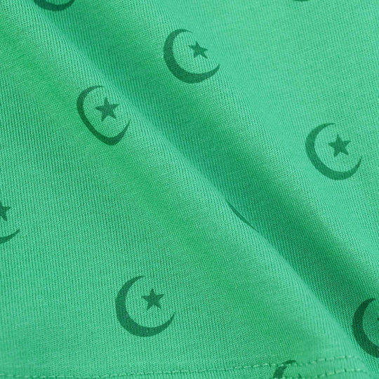 Boys Cotton Jersey T-Shirt Independence Day-Green