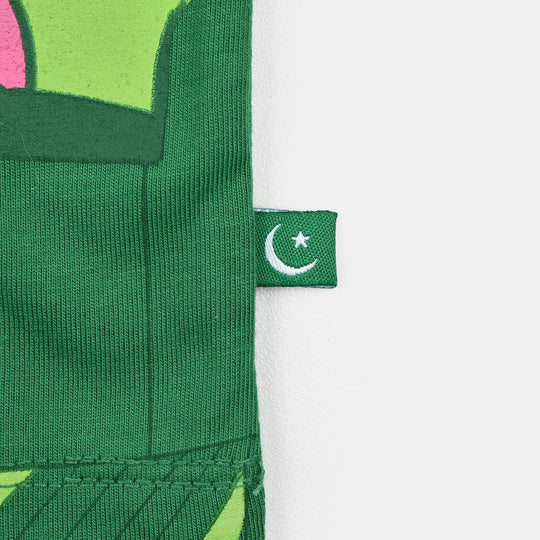 Girls Cotton Jersey T-Shirt H/S Jeevay Pakistan-Green